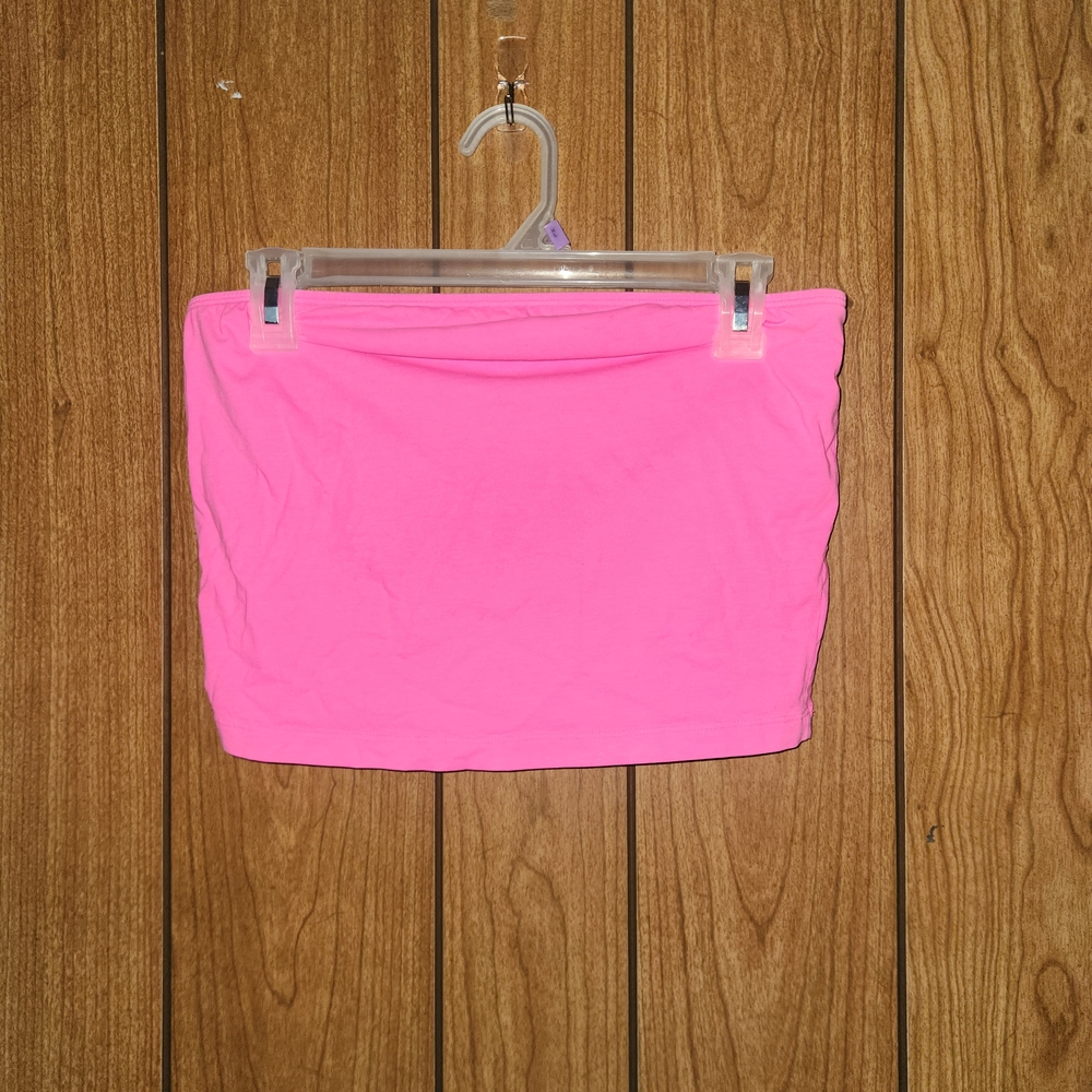 Victoria's Secret PINK Hot Pink Cropped Tube Top Size L